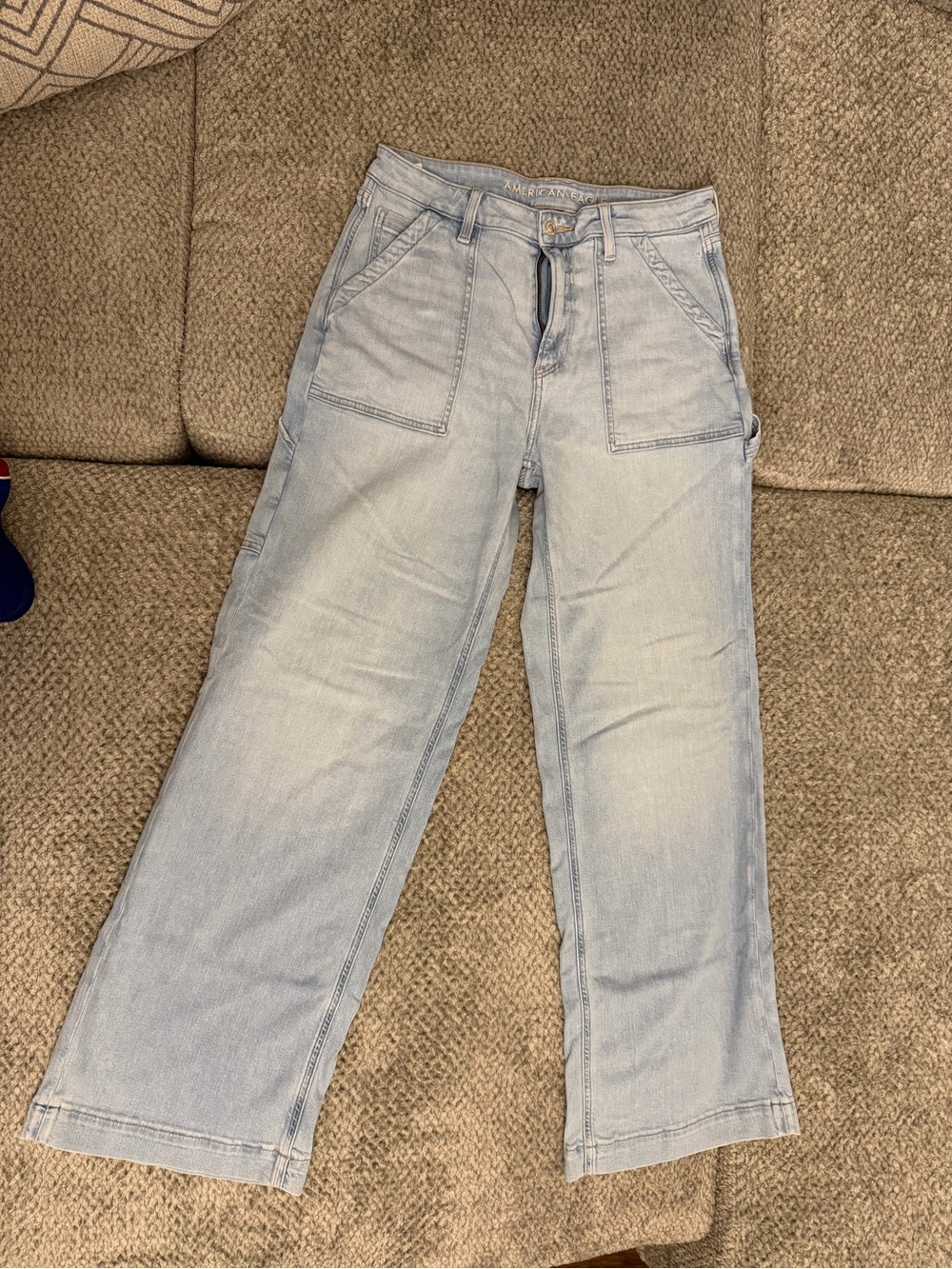 American Eagle Outfitters Light Blue Straight Leg Carpenter Jeans